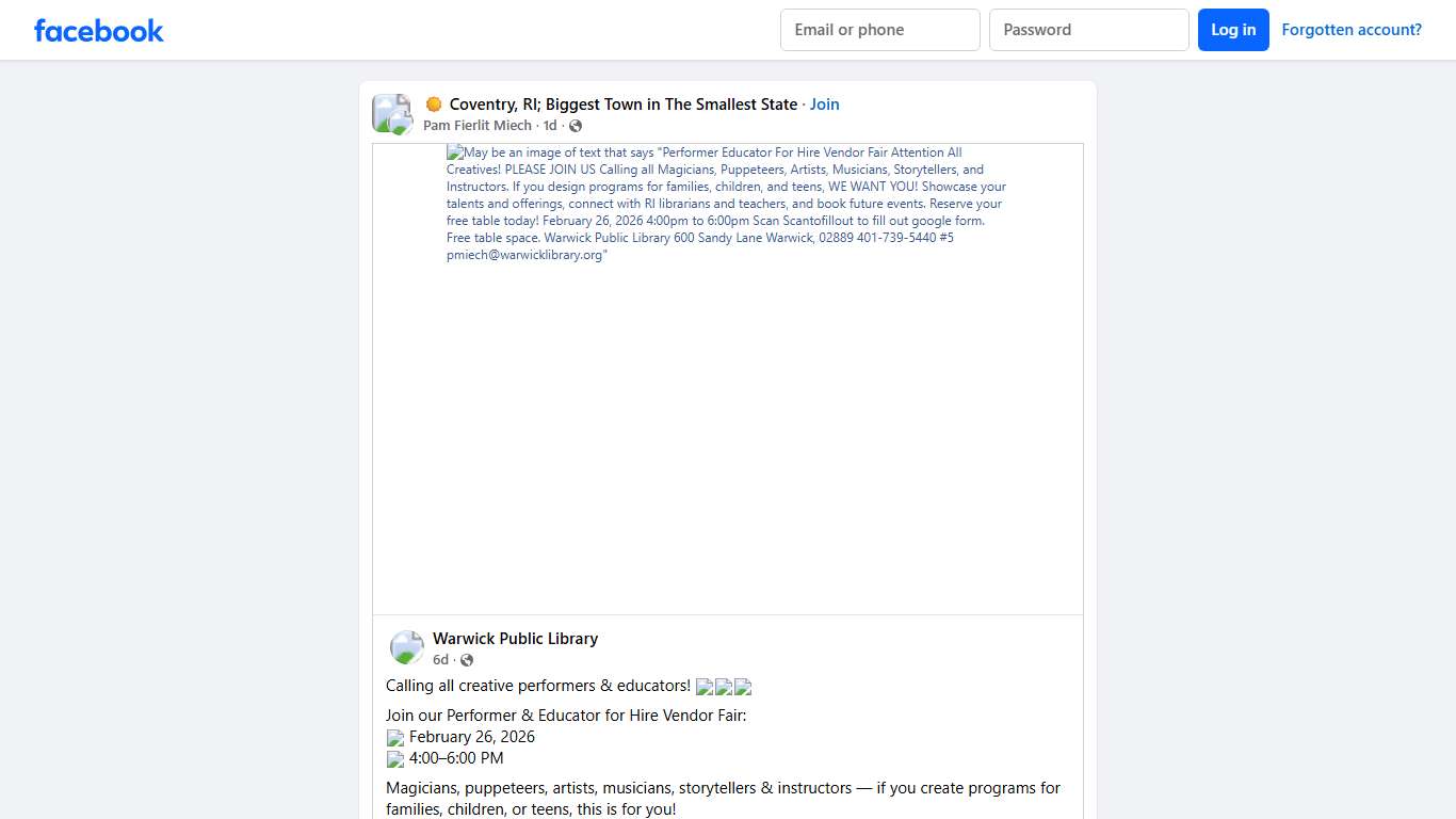 ☀️ Coventry, RI; Biggest Town in The Smallest State Facebook